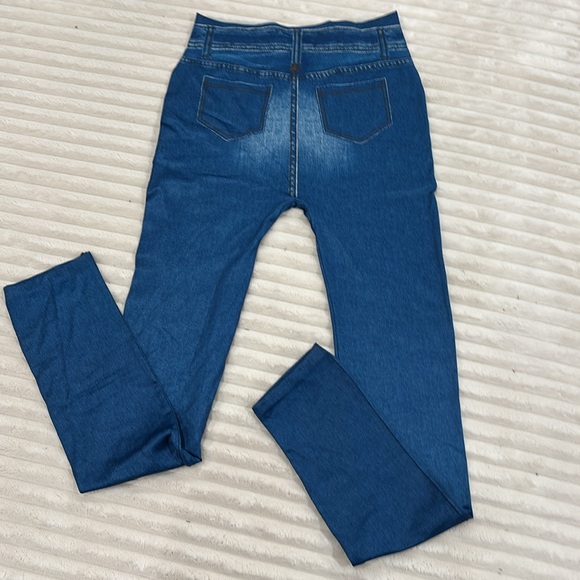 Blue Denim Tights and Black Denim Tights - Picture 2 of 6